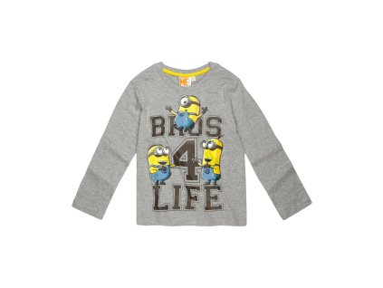 Minions tričko šedé s dlouhým rukávem