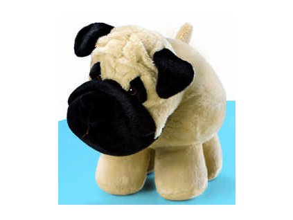 Pejsek plyšový buclatý mops