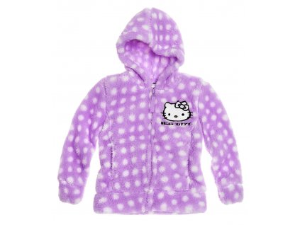 Hello Kitty fleecová mikina se zipem fialová