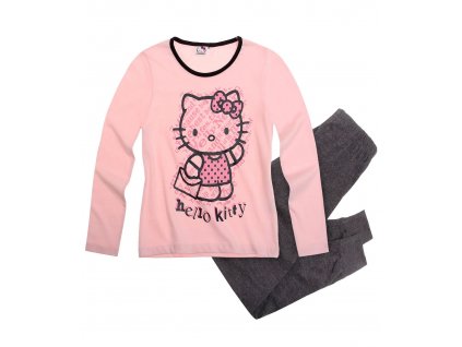 Hello Kitty pyžamo bavlněné růžové