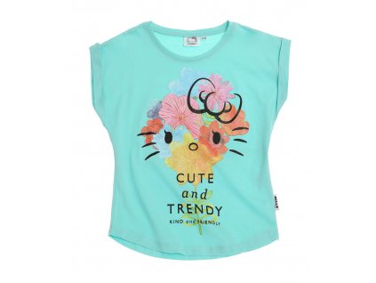 Hello Kitty tričko tyrkysové
