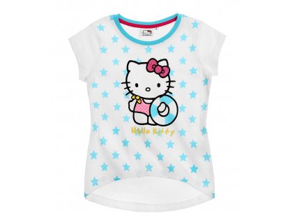 Bavlněné Hello Kitty tričko bílé