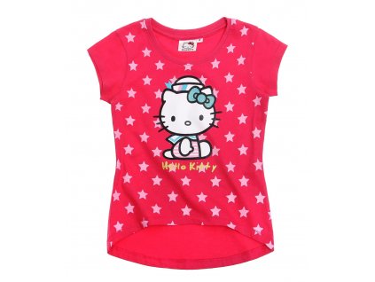 Bavlněné triko Hello Kitty růžová