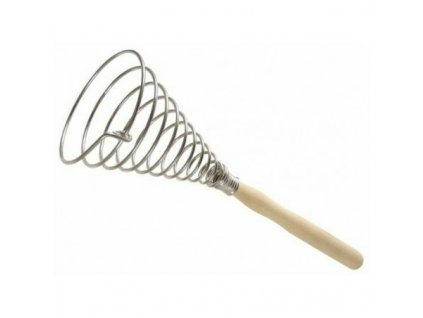 spiral schneebesen mit holzgriff kochen utensil werkzeug quirl