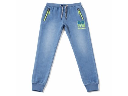 Tepláky jeans modré chlapecké