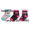 Monster High ponožky 3 páry styl A