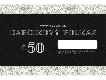 Darčekový poukaz 50€ na nákup v obchode Xclean