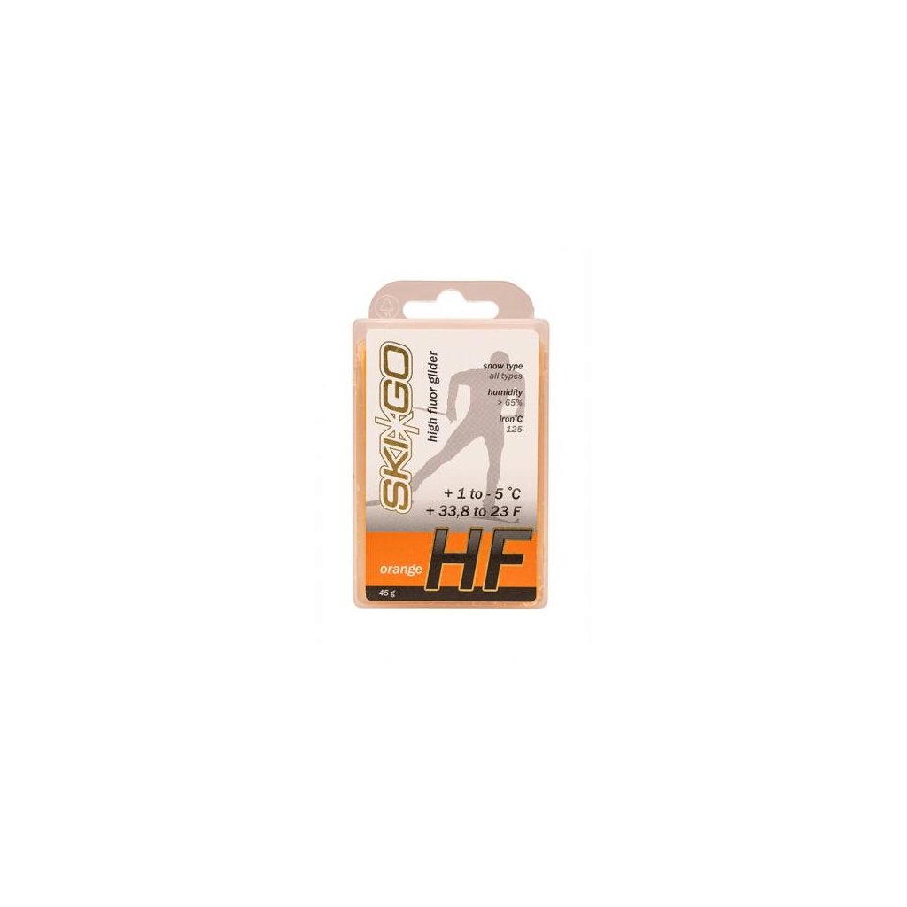 SKIGO HF Orange, +1°C až -5°C, 45 g, skluzný vosk