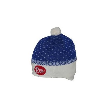 REX WHITE-BLUE- pletená sportovní čepice