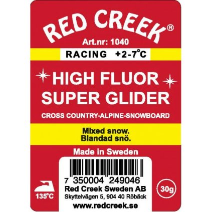 Red Creek HF Super glider, Żółty, +2°C do -7°C, Mieszany śnieg, 30g