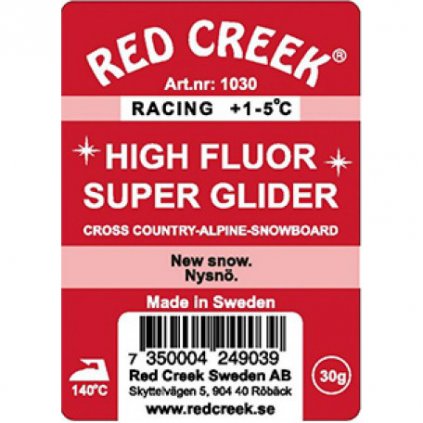 Red Creek HF Super glider, Ružový, +1°C až -5°C, Nový sneh, 30g