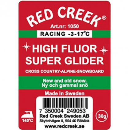 Red Creek HF Super glider, Zielony, -3°C do -17°C, Nowy i stary śnieg, 30g