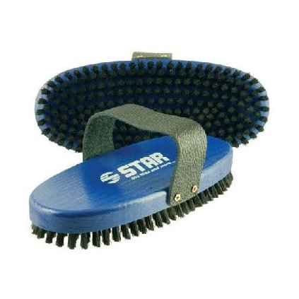 STAR OVAL HORSE HAIR BRUSH, oválný kartáč koňská žíně