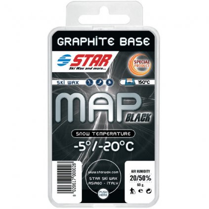 STAR BLACK Graphite Base Wax, -5°C to -20°C, 60g