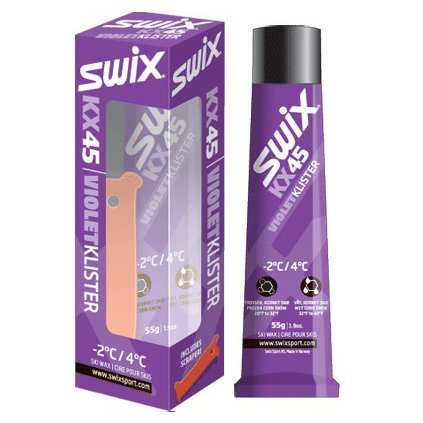 SWIX KX45 fialový klistr, 55g, -2°C až +4°C