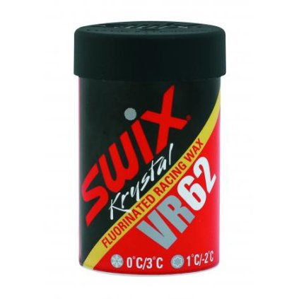 SWIX VR62 Czerwono-żółty, Fluorowy wosk, 0°C do +3°C, 45g
