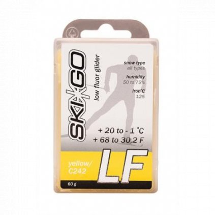 SKIGO LF Yellow, +20°C to -1°C, 60 g, glide wax