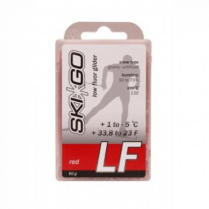 SKIGO LF Red, +1°C až -5°C, 60 g, skluzný vosk