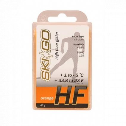 SKIGO HF Orange, +1°C až -5°C, 45 g, skluzný vosk