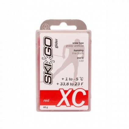 SKIGO XC Red, +1°C až -5°C, 60 g, skluzný vosk