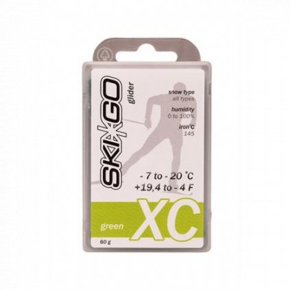 SKIGO XC Green, -7°C do -20°C, 60 g, wosk poślizgowy
