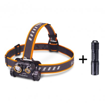 FENIX HM65R, 1400lm / 163m + Fenix E01 V2.0, nabíjecí čelovka