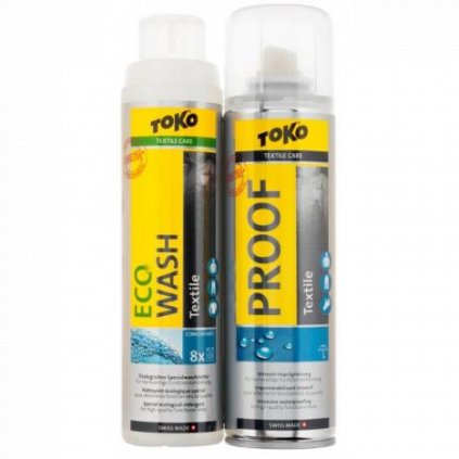 TOKO Duo - Pack Textille Proof and ECO Textile Wash 2 x 250ml - prací prášek + impregnace