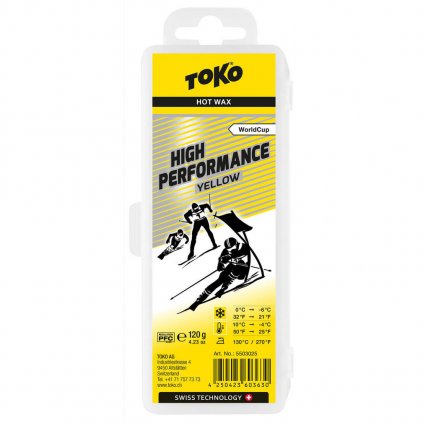 TOKO High Performance Yellow, +10°C až -4°C, 120 g, skluzný vosk