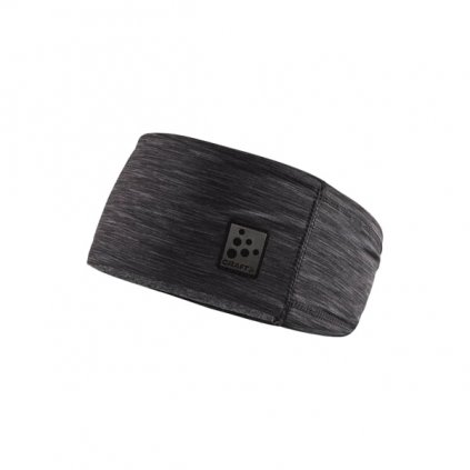CRAFT Microfleece Shaped Headband Black - Sports Headband