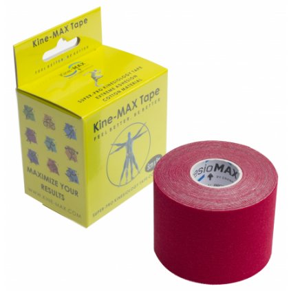 KINE-MAX TAPE SUPER-PRO COTTON - TAŚMA KINESIOLOGICZNA - CZERWONA