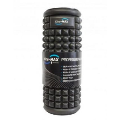 KINE-MAX PROFESSIONAL MASSAGE FOAM ROLLER - MASÁŽNÍ VÁLEC - ČERNÝ