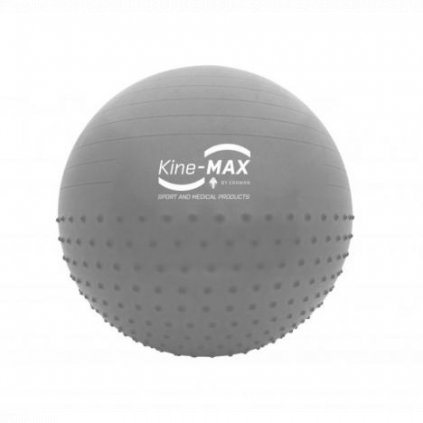 KINE-MAX PROFESSIONAL GYM BALL - GYMNASTICKÝ MÍČ 65CM - STŘÍBRNÝ