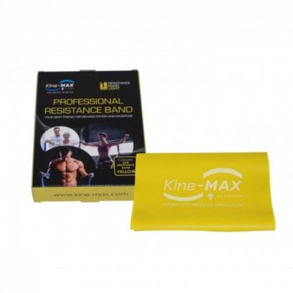 KINE-MAX PROFESIONÁLNA ODPOROVÁ GUMA - CVIČEBNÁ GUMA - ÚROVEŇ 1 - ŽLTÁ (ĽAHKÁ)