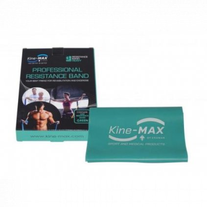 KINE-MAX PROFESSIONAL RESISTANCE BAND - POSILOVACÍ GUMA - LEVEL 3 - ZELENÁ (TĚŽKÁ)