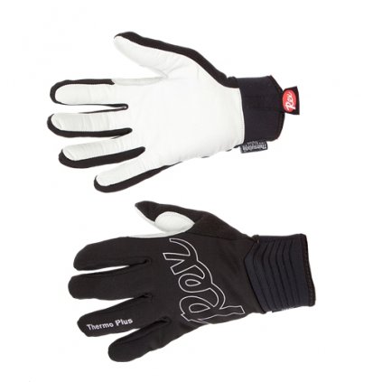 REX RACING THERMO PLUS, black/white, teplé závodní rukavice na běžky
