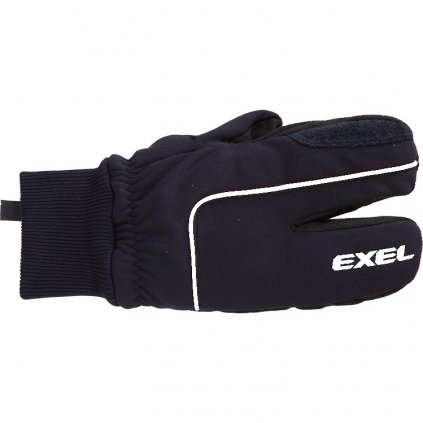 EXEL LOBSTER Glove, černá/bílá, teplé tříprsté rukavice