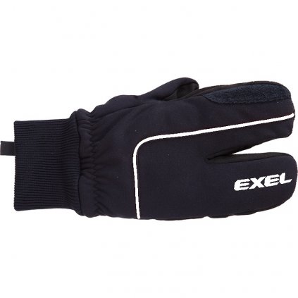 EXEL LOBSTER Glove, czarna/biała, ciepłe trzy palcowe rękawice