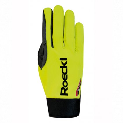 ROECKL LIT Neon yellow, rukavice pro běžecké lyžování