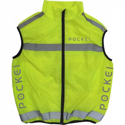 POCKEI Rollerski Vest, Neon, sportovní bezpečnostní vesta