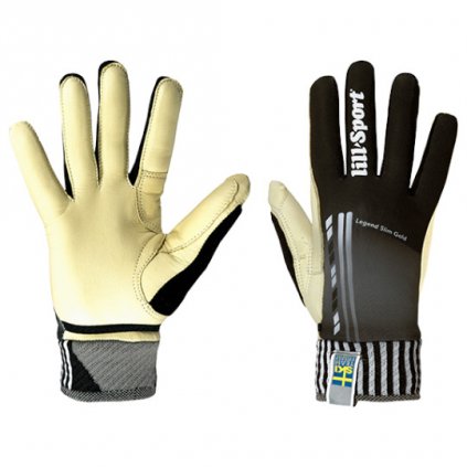 LILLSPORT Legend Gold Slim, czarne, rękawice wyścigowe
