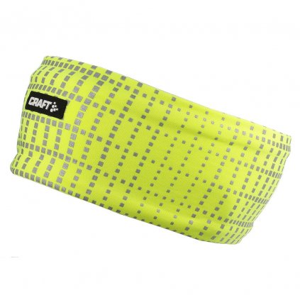 CRAFT Brilliant neonowo żółta, odblaskowa opaska sportowa