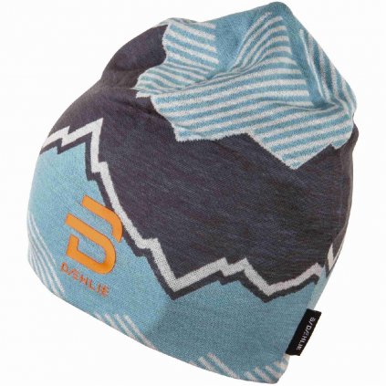 čepice BJ Mountain wool modrá/šedá 22/23