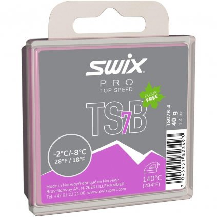 SWIX TS07B Top speed, 40g, -2/-8°C glide wax