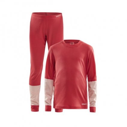 set craft baselayer junior cervena s ruzovou 6