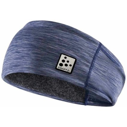 CRAFT Mcrofleece shaped headband, blue sports headband