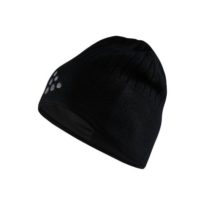 CRAFT Adv Windblock Knit Hat, černá, zimní čepice
