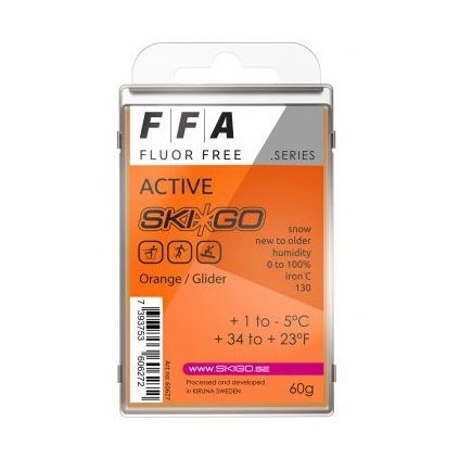 SKI-GO FFA Active 60g, Orange, +1°C to -5°C, Fluor-Free Wax