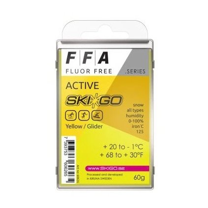 SKI-GO FFA Active 60g, Yellow, +10°C to -1°C, Fluor-Free Wax