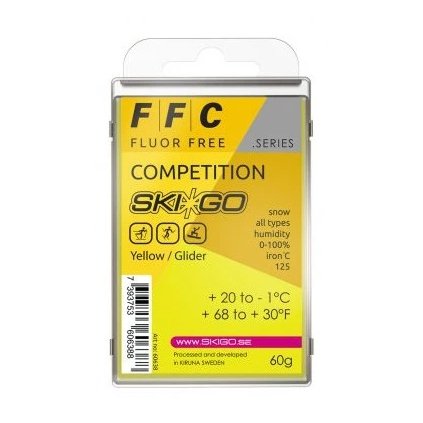 SKI-GO FFC Glider 60g, Yellow, +20°C do -1°C, wosk bezfluorowy