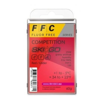 SKI-GO FFC Glider 60g, Czerwony, +1°C do -5°C, Wosk Bezfluorowy